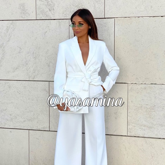 Zara belted blazer+ pants bloggers favorite - Picture 3 of 16